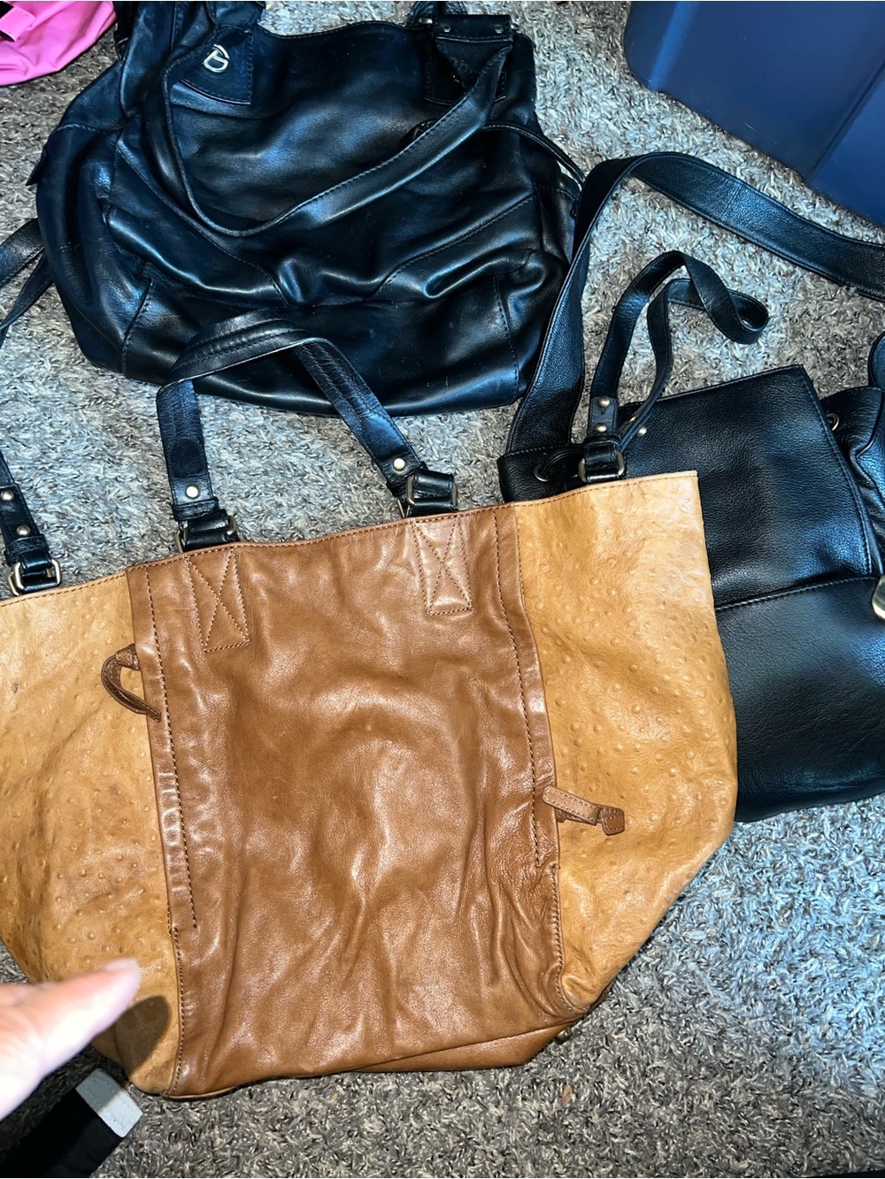 leather handbag bundle (read description)